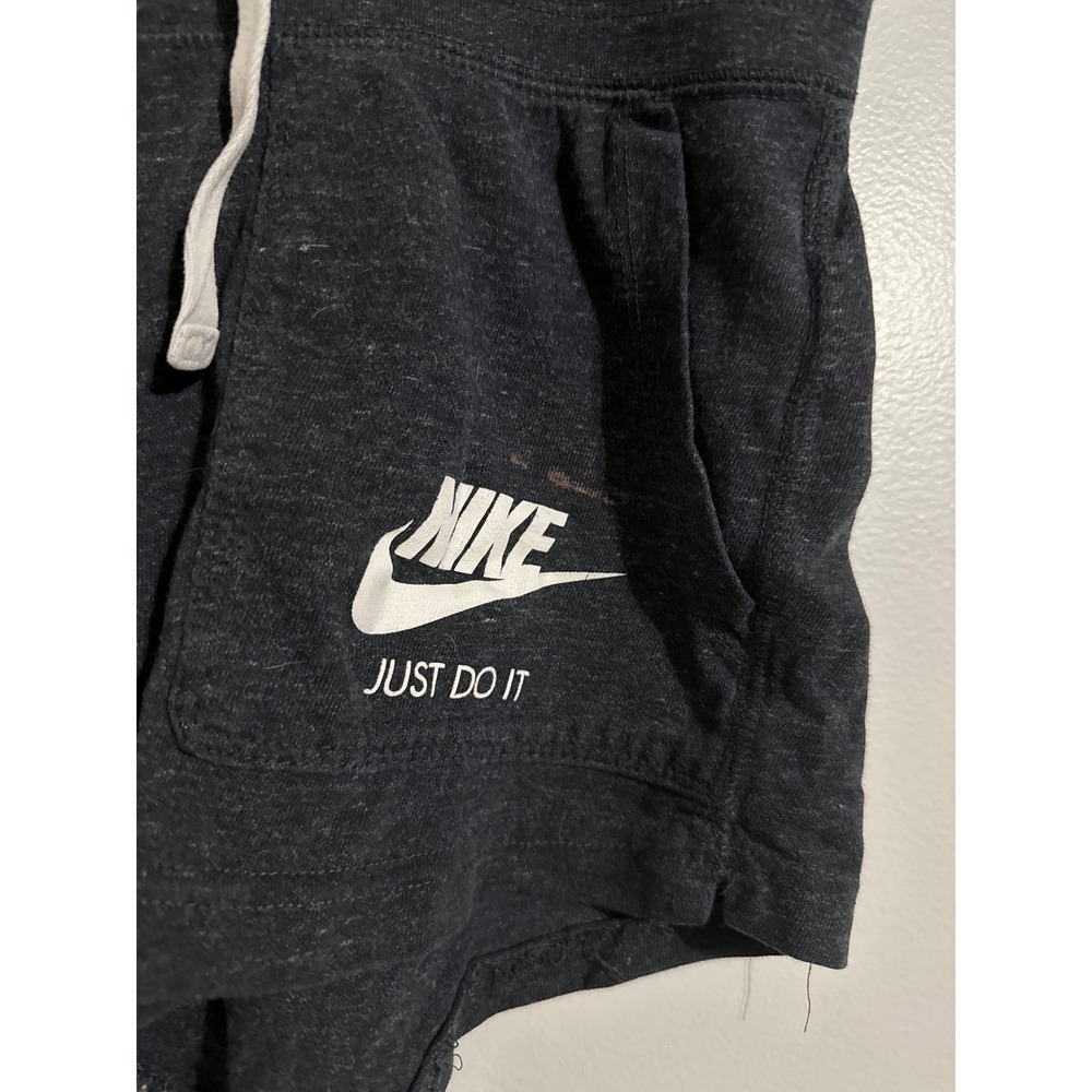 Nike Sportswear Gym Vintage Shorts Womens Small Gray Just Do It Athletic Lounge - Picture 2 of 6